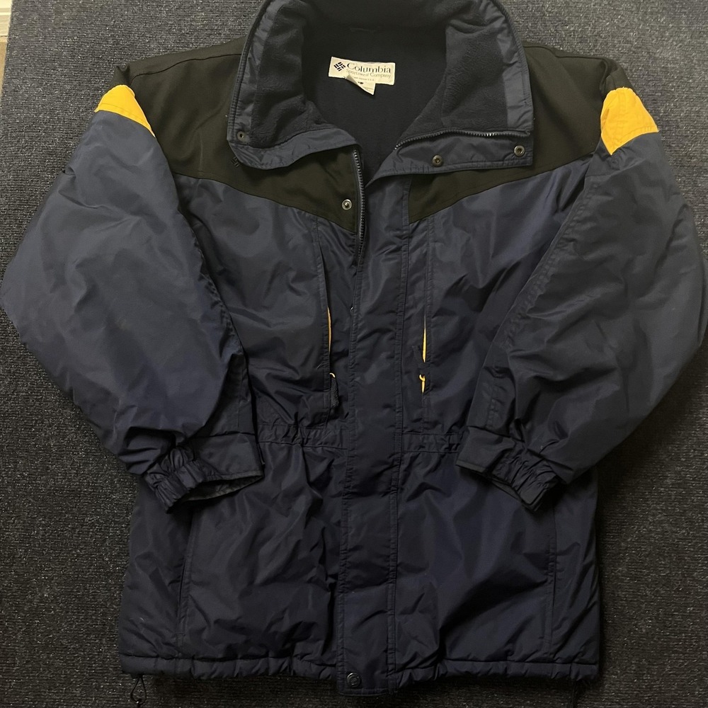 Columbia‎ Jacket Mens Large Blue Insulated Full Zip Winter Outdoor Parka